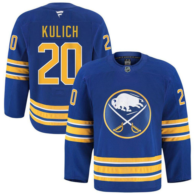 Men's Buffalo Sabres #20 Jiří Kulich Blue Stitched Hockey Jersey